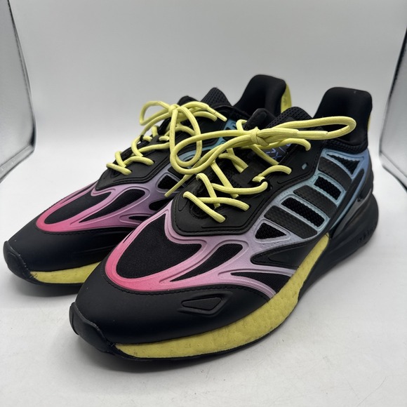 adidas Other - Adidas ZX 2K Boost 2.0 Men's Athletic Sneakers Black Yellow Ink GY8283 Size 9.5